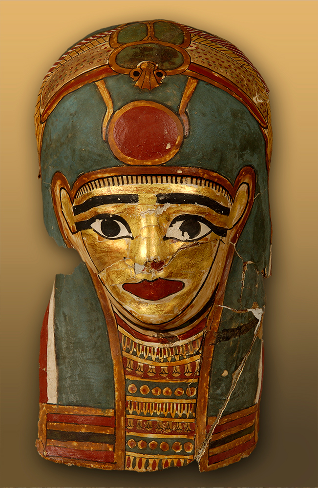 Mumienmaske des Nes-Schu © Musée d’Yverdon et région, Yverdon. Foto: Swiss Coffin Project
